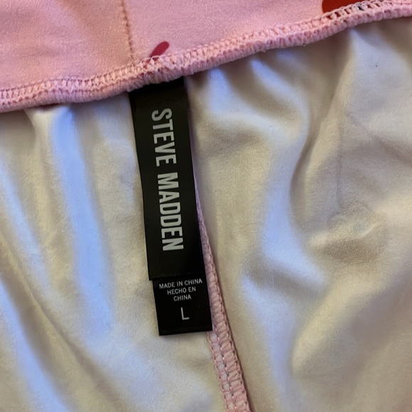 🍒Steve Madden 2-pc silky soft lace-trimmed cami & shorts set sz L NWT - Picture 10 of 11